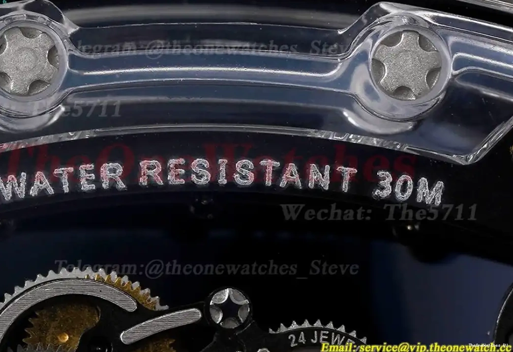  RM055 Sonic Skeleton on Dial Transparent Rubber Transparent  RMUL2 Clone strap 0412